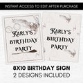 wizard school birthday sign editable
